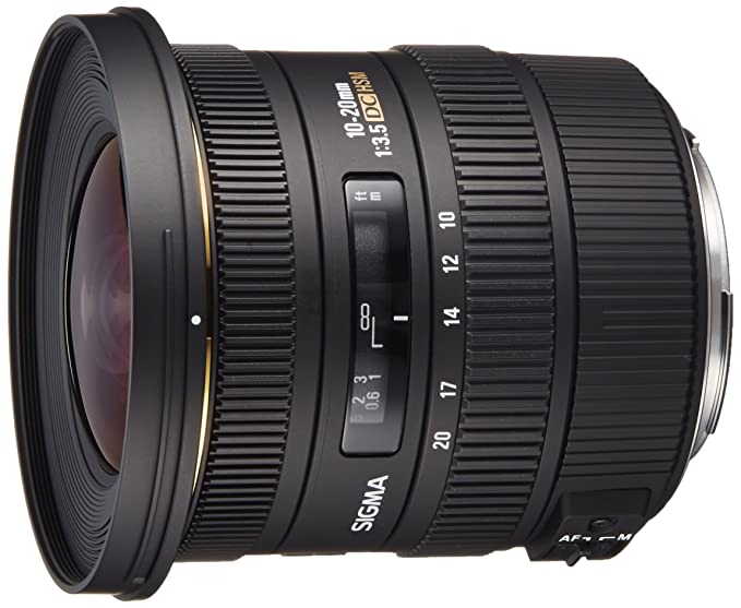 Canon DSLR कैमरे के लिए प्रयुक्त सिग्मा 10-20mm f/3.5 EX DC HSM ज़ूम लेंस
