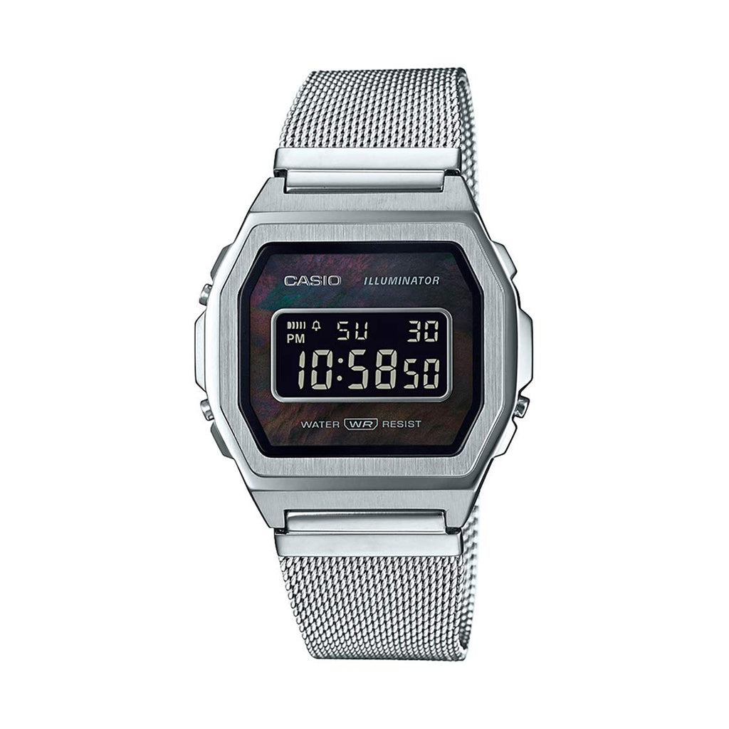 Casio Vintage Digital A1000M 1BEF D194 Silver Unisex Watch