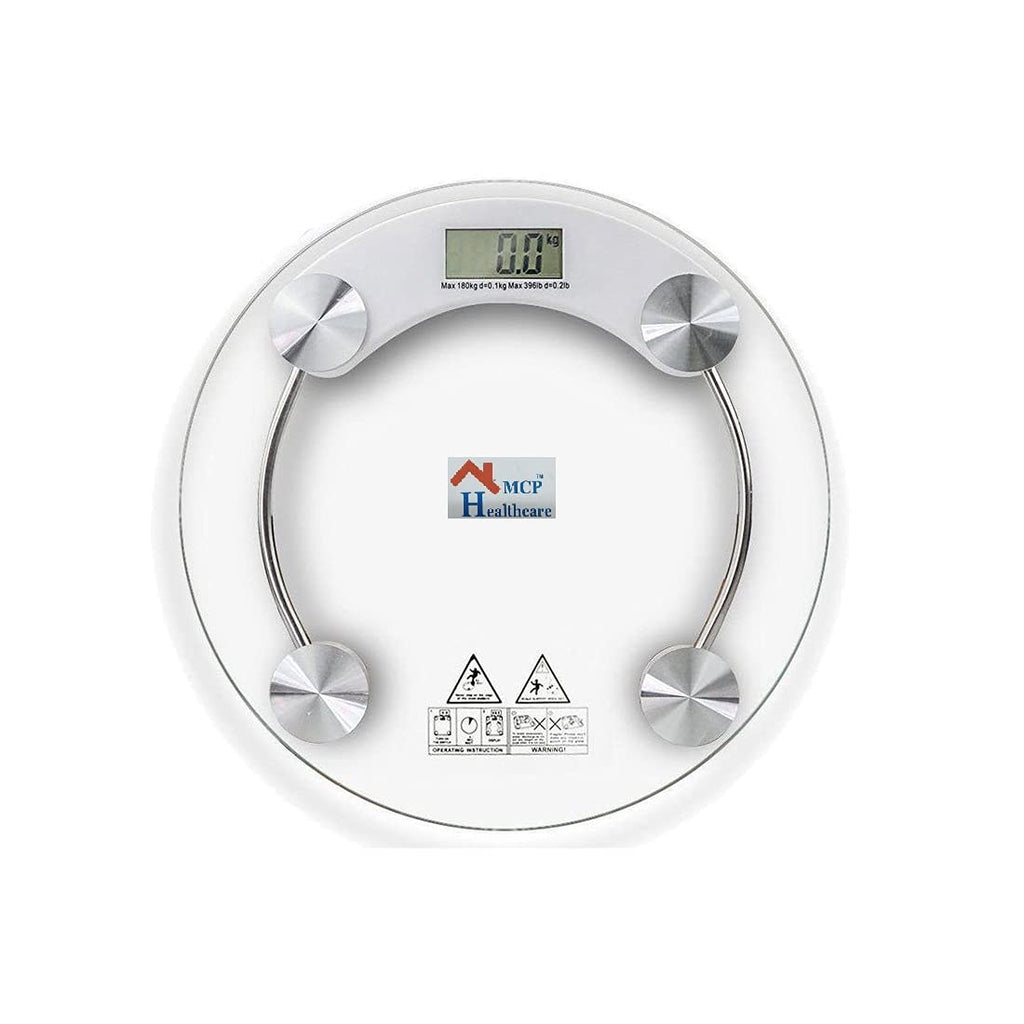 Dr Care Digital Glass Weighing Machine Round Personal 8Mm