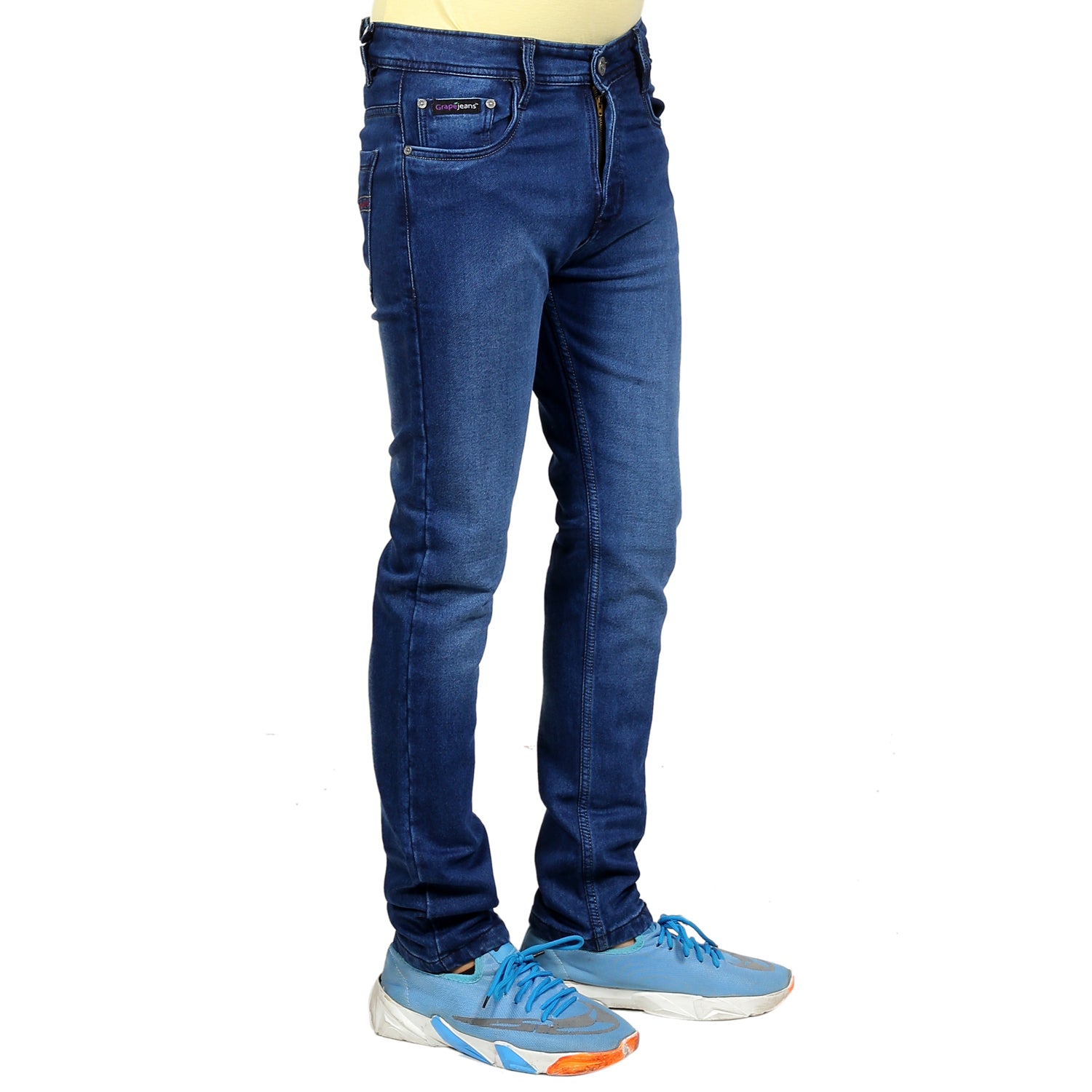 Detec™ Grapejeans Slim Fit Men's Denim Jeans (Blue Jean)