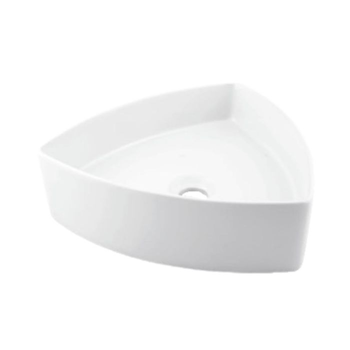 Parryware Table Top Corner Shaped White Basin Area Ruse Triangle C8973
