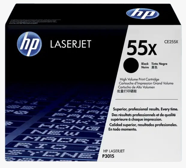 HP 55X ब्लैक हाई यील्ड ओरिजिनल लेजरजेट टोनर कार्ट्रिज 