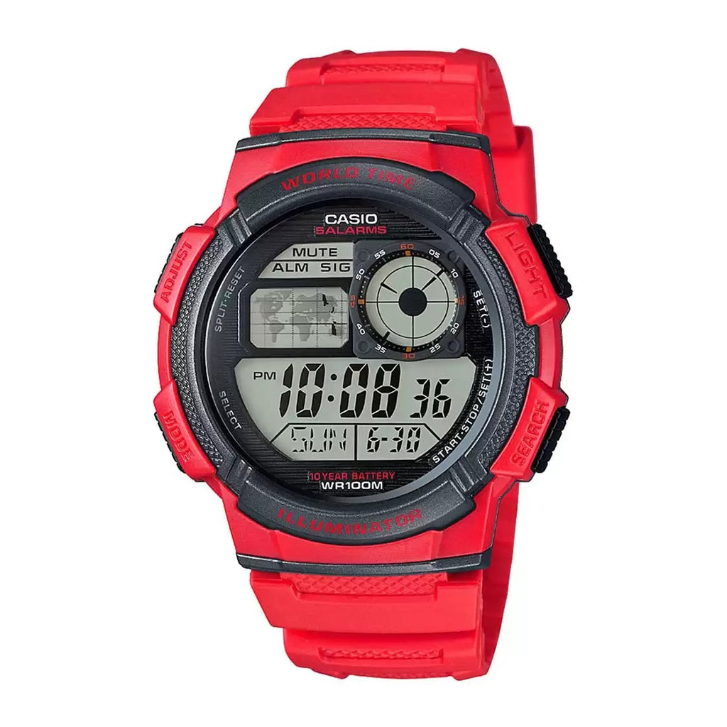 Casio Youth AE 1000W 4AVDF D120 Red Digital Unisex Watch