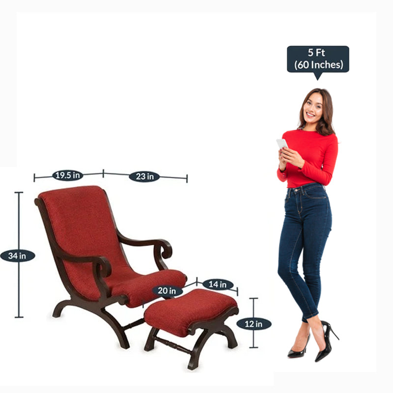 Detec™ Sevilla  Lounge Chair - Walnut Color