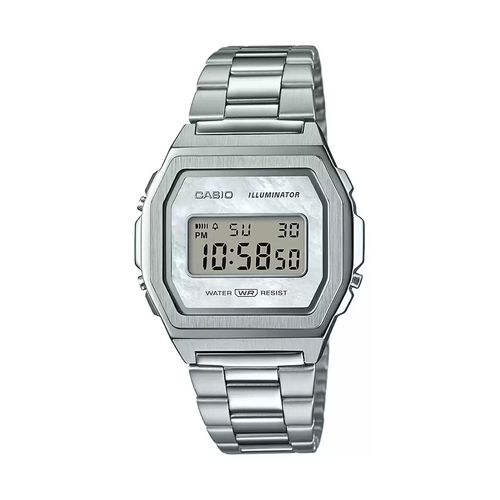 Casio Vintage Digital A1000D 7EF D193 Silver Unisex Watch