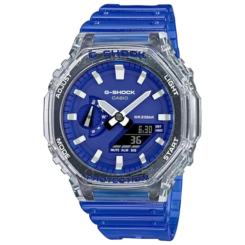 कैसियो जी शॉक GA 2100HC 2ADR G1116 ब्लू हिडन कोस्ट सीरीज पुरुषों की घड़ी