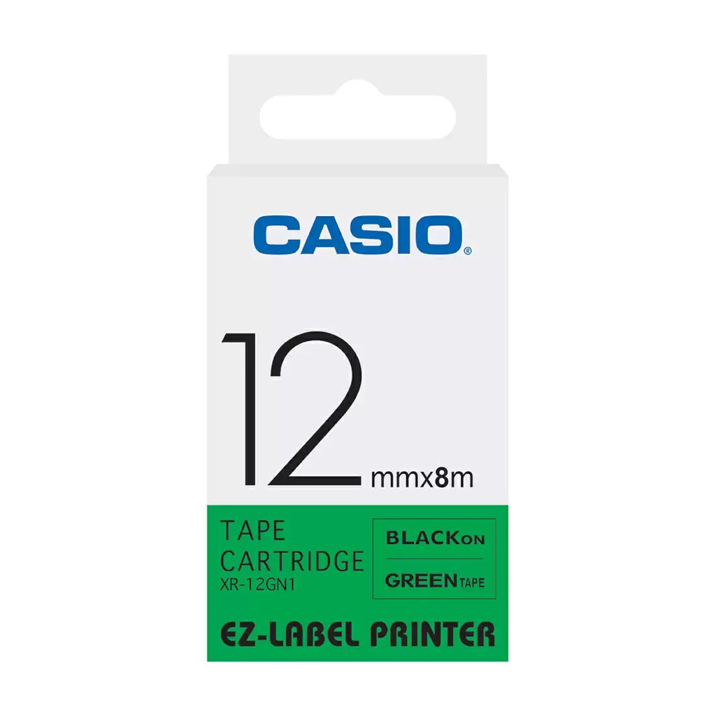 Casio XR 12GN1 G30 Color Tape for Asset Labelling