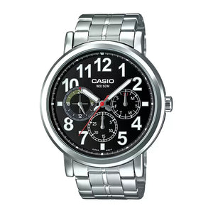 Casio Enticer Men MTP E309D 1AVDF A1169 Silver Multi Dial Men's Watch