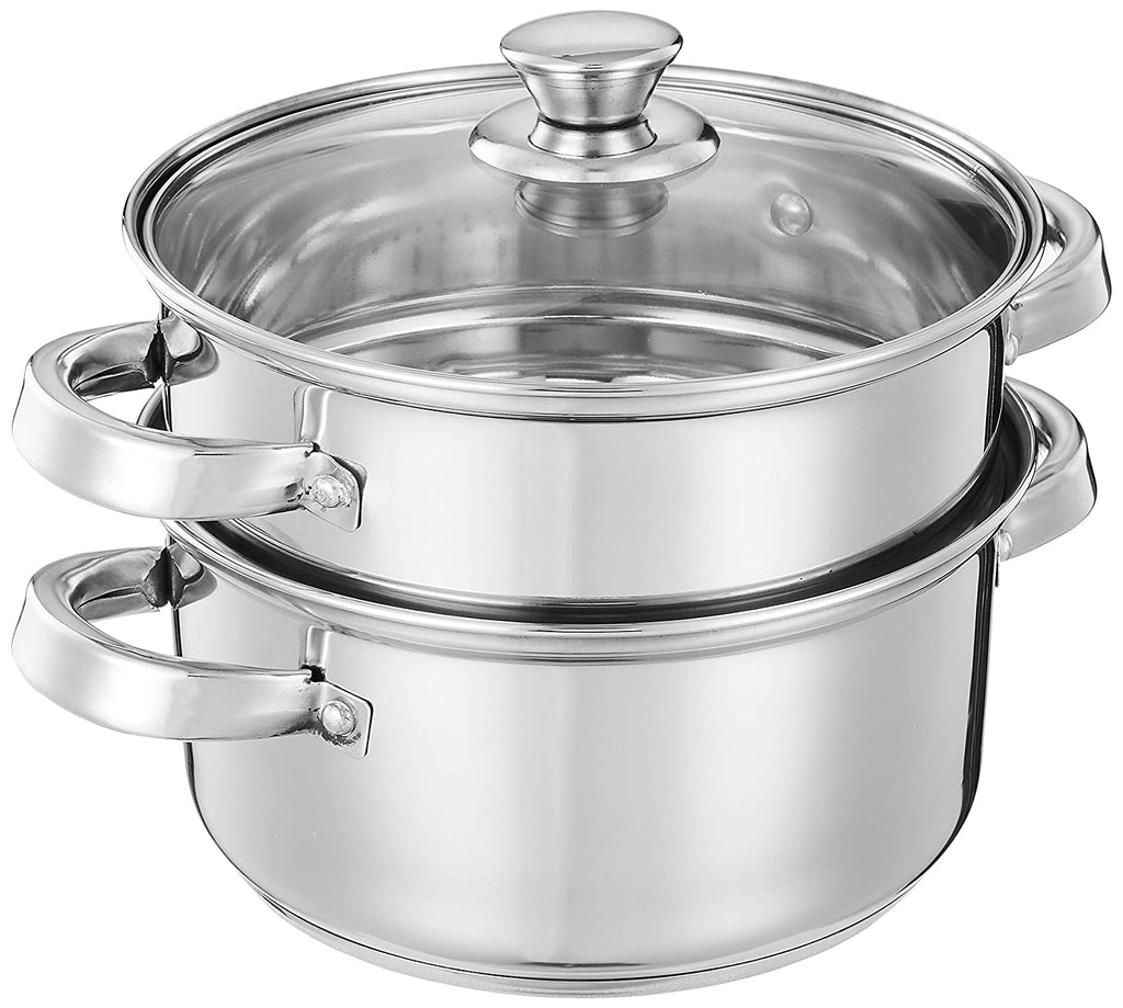 Amazon Brand Solimo Stainless Steel Induction Bottom Steamer 2 litres