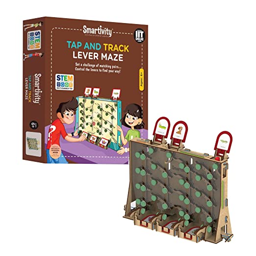स्मार्टिटी टैप और ट्रैक लीवर भूलभुलैया स्टेम शैक्षिक DIY मजेदार खिलौने, 6 से 14 साल के बच्चों के लिए शैक्षिक और निर्माण आधारित गतिविधि गेम, लड़कों और लड़कियों के लिए उपहार, भारत में निर्मित 5 का पैक
