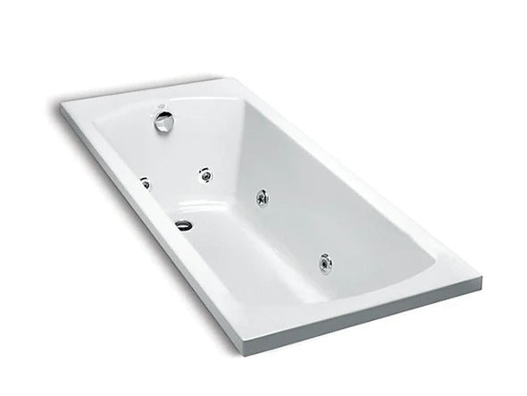 Kohler Ove Drop In Acrylic Whirlpool Without Pillow in White K-1709IN-K-0
