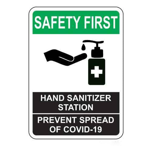 Detec™ 24x8 Inch Hand Sanitizer Station Sign board