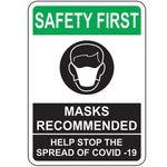 Load image into Gallery viewer, Detec™ Safety First Face Mask Required Signage
