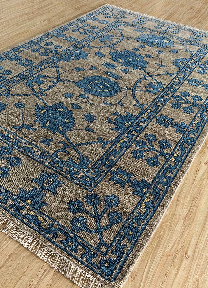 Jaipur Rugs Esme Wool Material Mild Coarse Texture 5x8 ft  Ink Blue