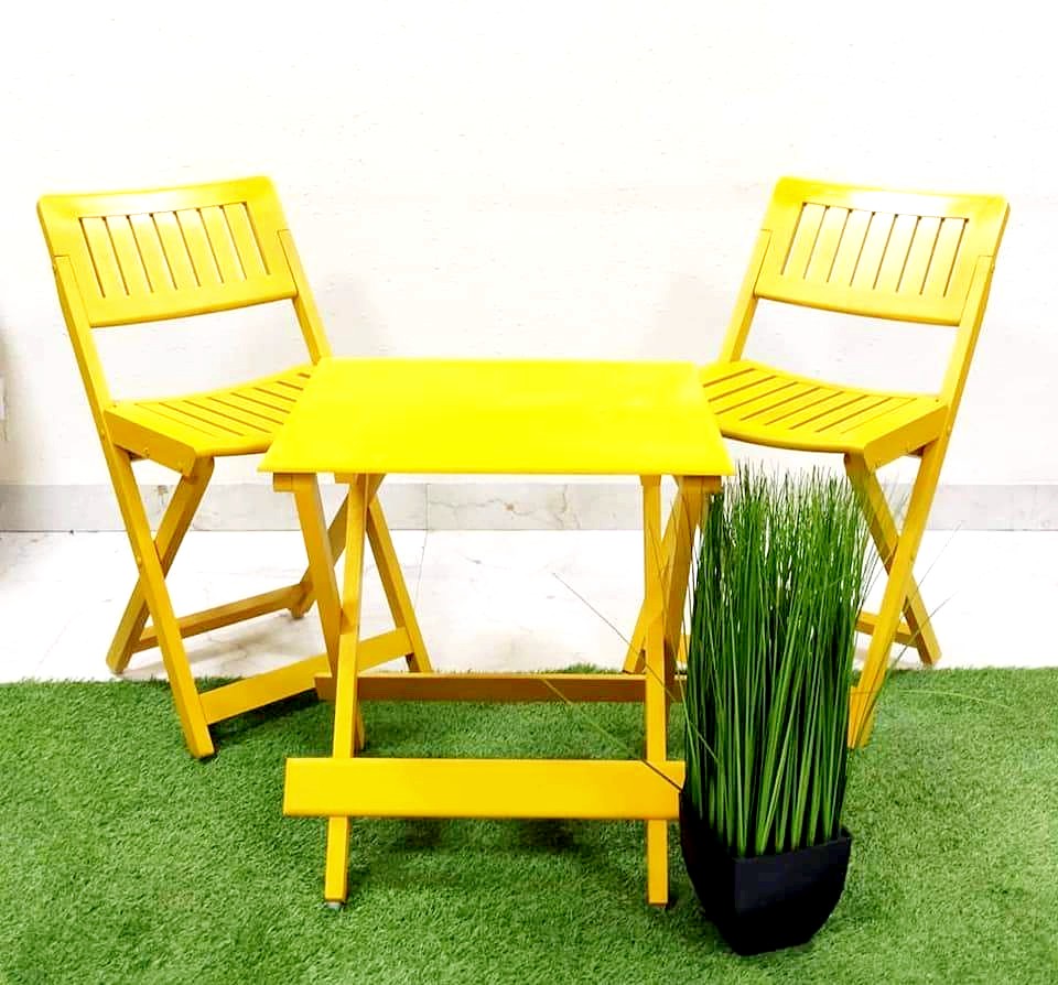 Detec Homzë Wooden Portable Folding Chair and Table set