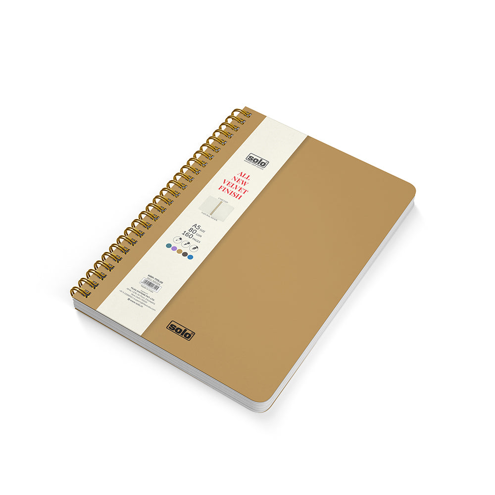 Solo Velvet Finish Notebook Unruled 160 Pages NA504 Pack of 10