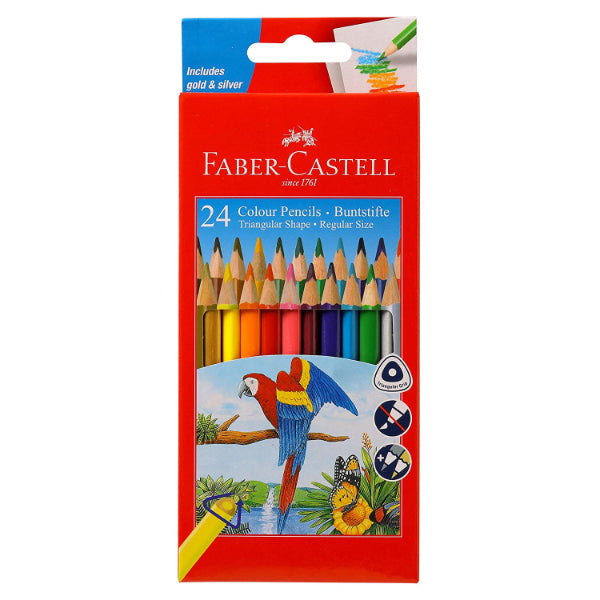 Detec™ Faber Castell Triangular Col Pencil 24s