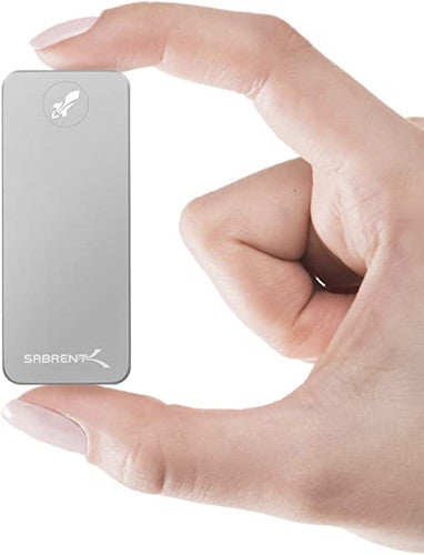 Sabrent Rocket Nano 2TB USB 3.2 10Gb/s External Aluminum SSD Silver SB-2TB-NANO