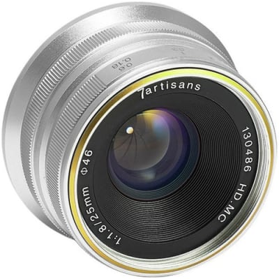 7 Artisans 25mm F1.8 Sony for Sony E Mount Aps C Silver