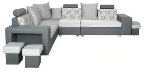 Detec™ Hansjörg 7 Seater Corner Sofa - Grey Color