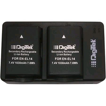 प्रयुक्त Digitex En El14 बैटरी चार्जर कॉम्बो Duc 010
