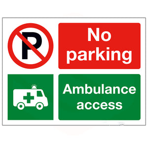 Detec™ 10" X 14" No Parking Ambulance Access Signage
