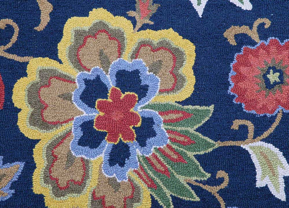 Jaipur Rugs Hacienda Wool Material Mild Soft Texture 5x8 ft  Medium Navy