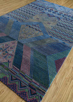 Load image into Gallery viewer, Jaipur Rugs Sakrant hand knotted Blue Mirage 5x8 ft Rugs 
