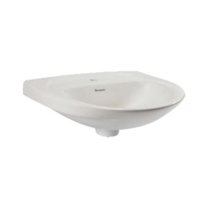Parryware Wall Mounted Semi Circle Shaped White Basin Area Cascade Classic C0476