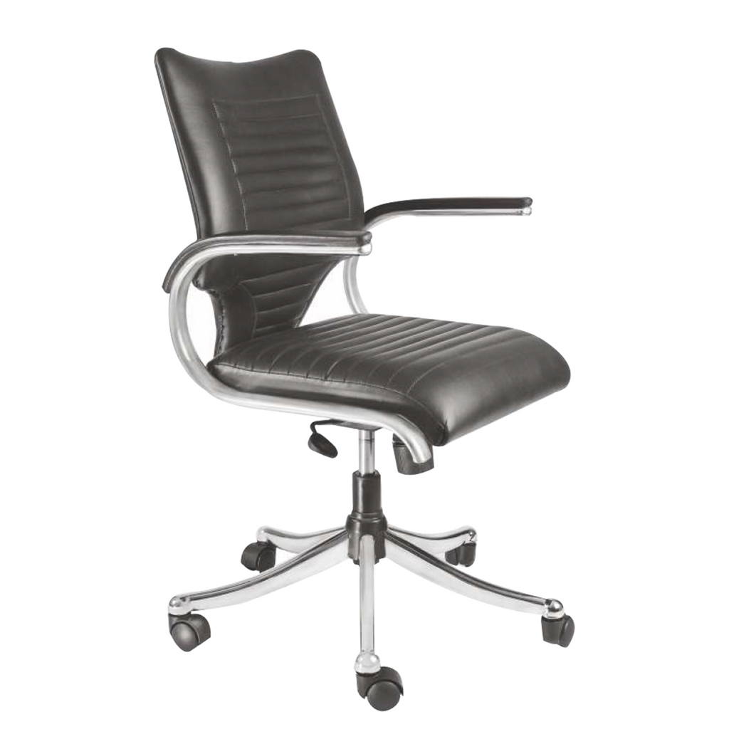 Detec™ Executive Low Back Chair , tilting Mechanism , top PU form - Black Color