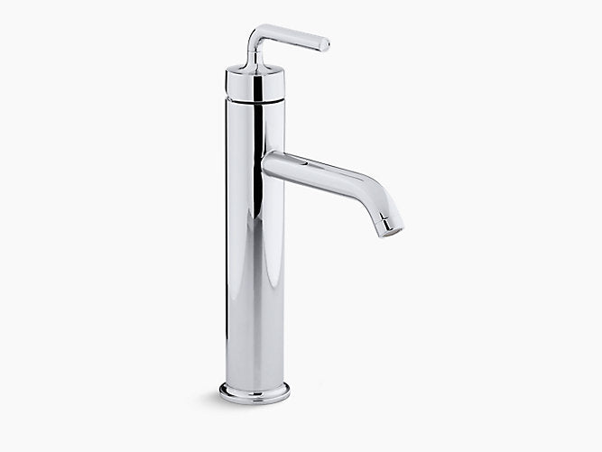 Kohler Purist K-14404IN-4AND-CP Single-control tall basin faucet without drain in polished chrome