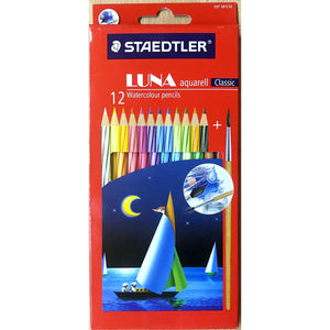 डिटेक™ स्टैडलर लूना क्लासिक वॉटर कलर पेंसिल - 12 रंगों का बॉक्स