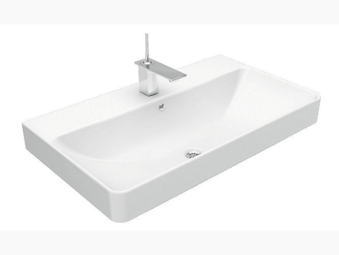 Kohler Forefront 900mm Vanity Top With Single Faucet Hole in White K-2749T-1-0