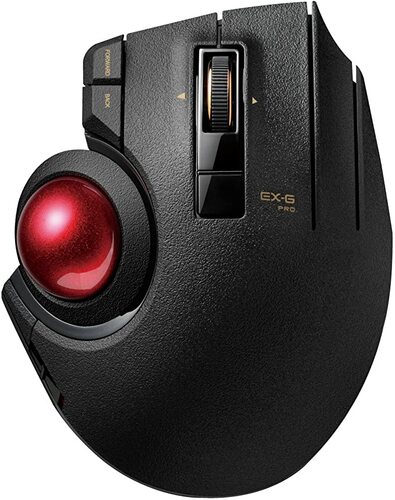 Elecom Wired Wireless Bluetooth Thumb Operated Trackball Mouse Black