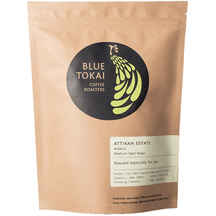 Blue Tokai Coffee Roasters Attikan Estate Medium Dark Coffee 250 g 