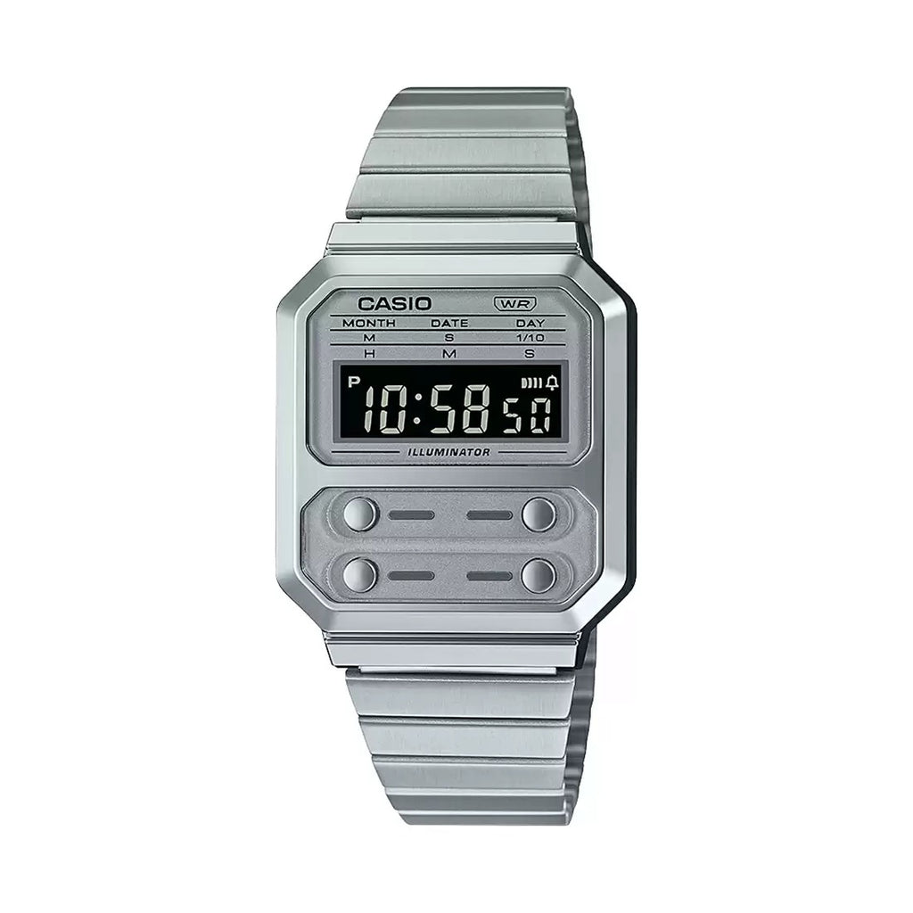 Casio Vintage Collection A100WE 7BDF D261 Silver Digital Unisex Watch