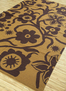 Jaipur Rugs Heritage Wool Material Mild Coarse Texture 5x8 ft  Soil Brown
