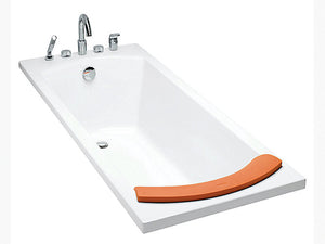 Kohler Ove K-1707T-Z-0 1.7M Drop-in acrylic bath in white with orange bath pillow