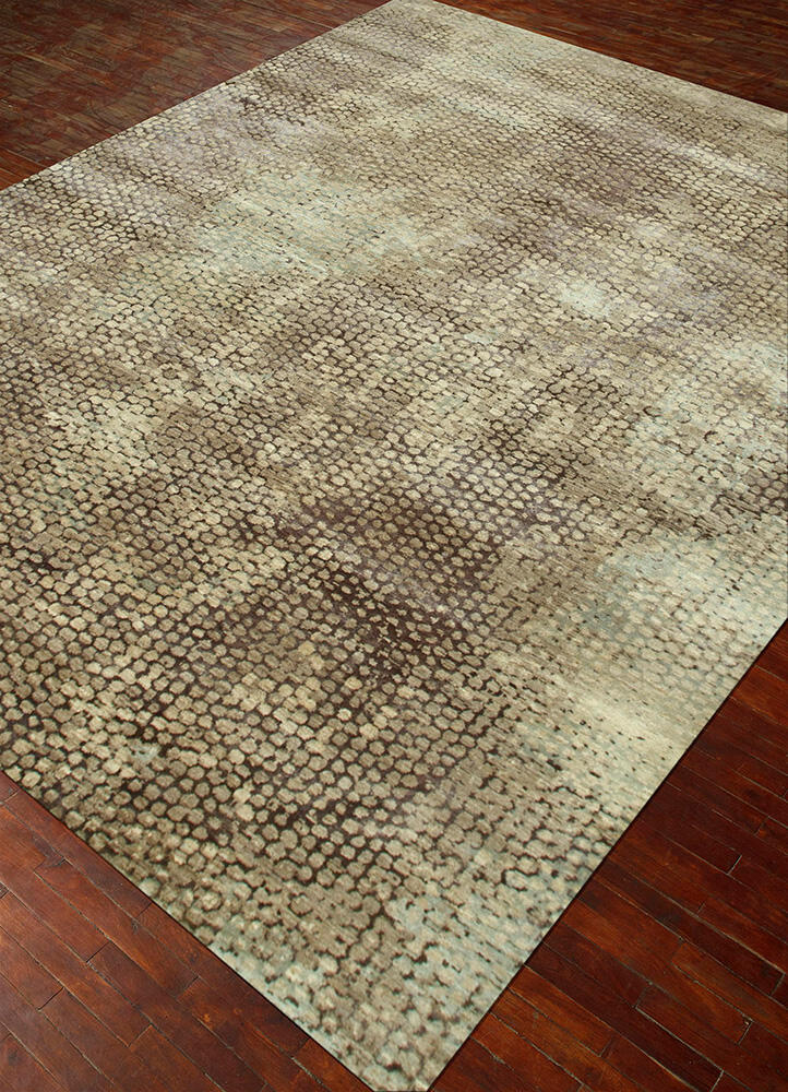 Jaipur Rugs Chaos Theory By Kavi Modern Wool And Bamboo Silk Material Hand Knotted Weaving 3x5 ft Dark Taupe