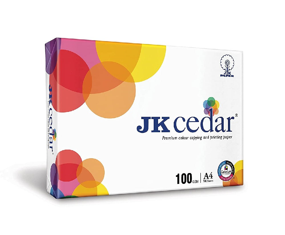 JK Cedar Copier Printer Paper A4 Size 100GSM Pack of 2