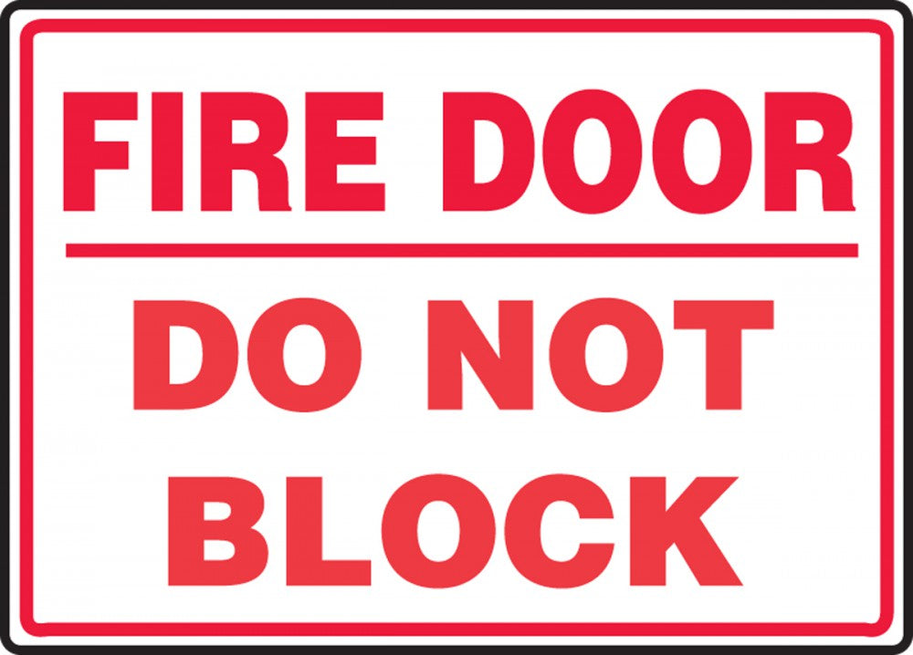 Detec™ Fire Door Do Not Block Safety Sign board Pack of 5 pieces