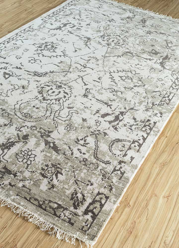 Jaipur Rugs Liberty White / Silver Mild Coarse Texture 5x8 ft