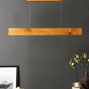 Slimline 48 Brown Wooden LED Hanging Lamp