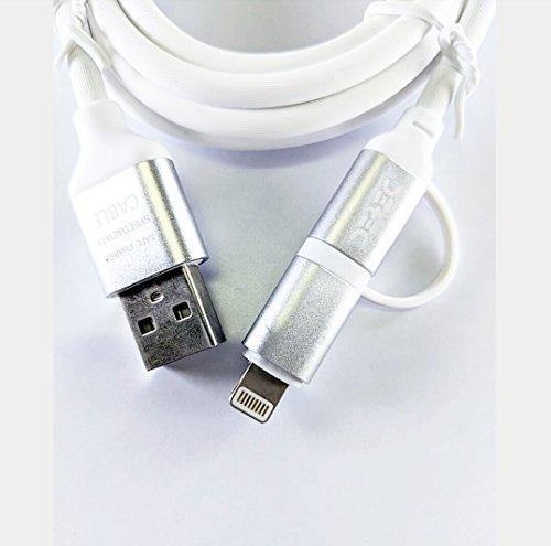 Detec Data Cable - 2 - in - 1 USB - Data & Charging Cable - Lightning & Micro USB Port - Detech Devices Private Limited