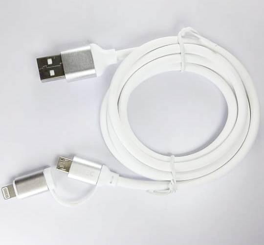 Data Cable - 2 - in - 1 USB - Data & Charging Cable - Lightning & Micro USB Port (Pack of 9)