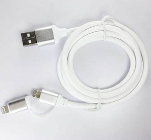 Detec Data Cable - 2 - in - 1 USB - Data & Charging Cable - Lightning & Micro USB Port - Detech Devices Private Limited