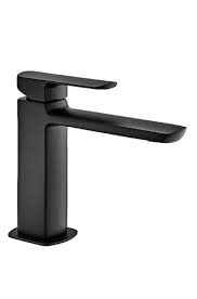 Queo Single Lever Basin Mixer (Matt Black)