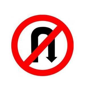 Detec™ U Turn Prohibited Sign Board