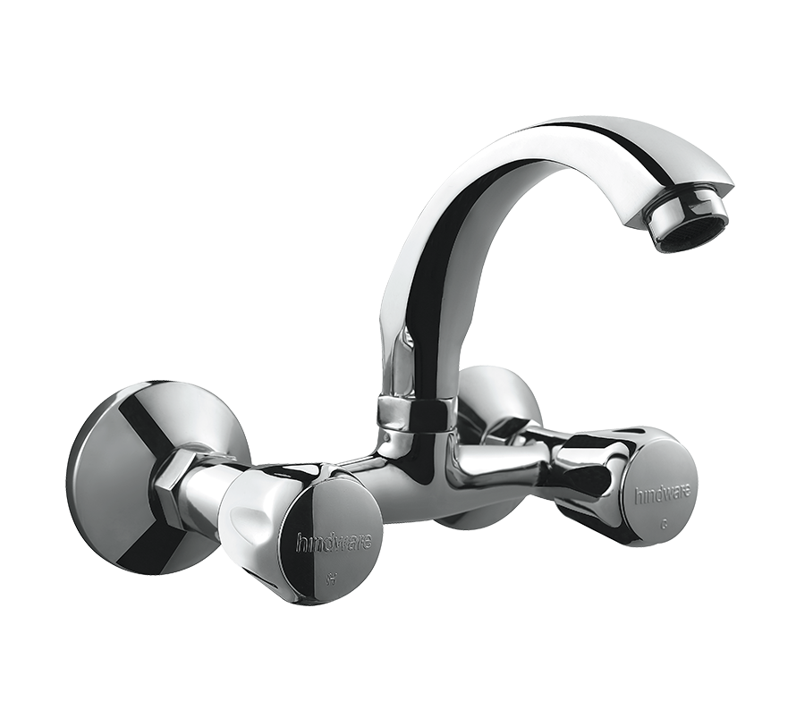 Hindware Contessa Plus Sink Mixer With Swivel Casted Spout (Wall Mounted) F330023