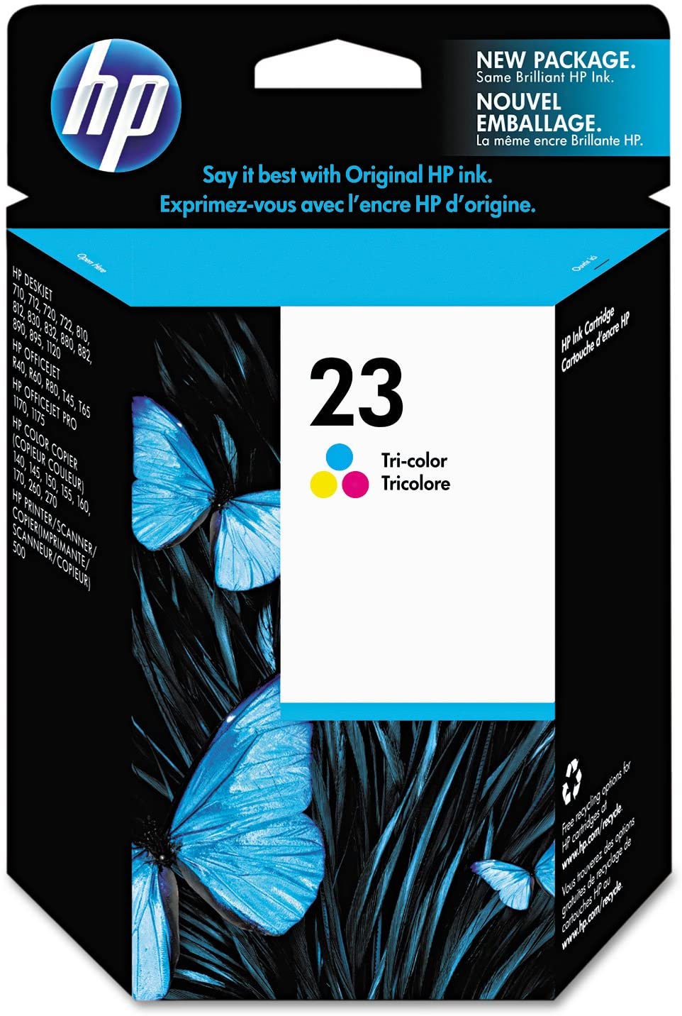 HP इंक कार्ट्रिज 23D बड़ा रंग NAM (त्रि-रंग) 